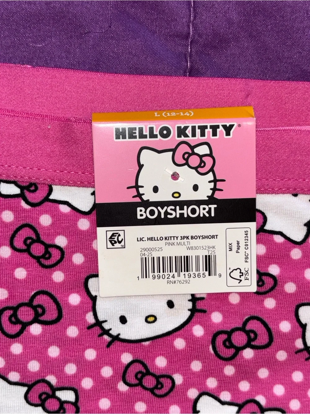 Sanrio Hello Kitty Pink Briefs - 3 Pack